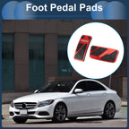 Set of 2 Automatic Foot Accelerator Pedal Covers for Ford Ranger (2024) Red