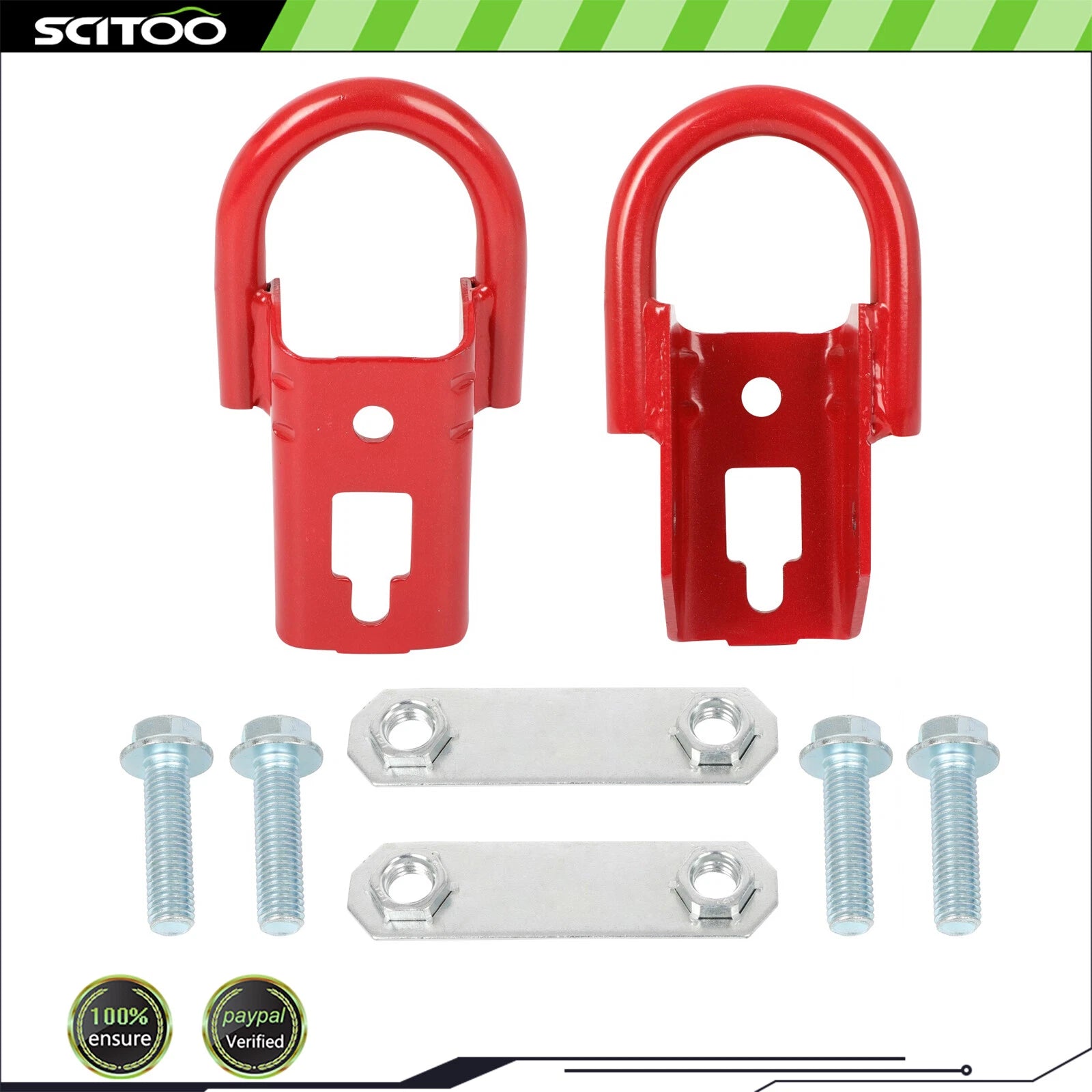 Red Front Tow Hooks for Ford F-150 (2015–2021) FL3Z-17N808-A