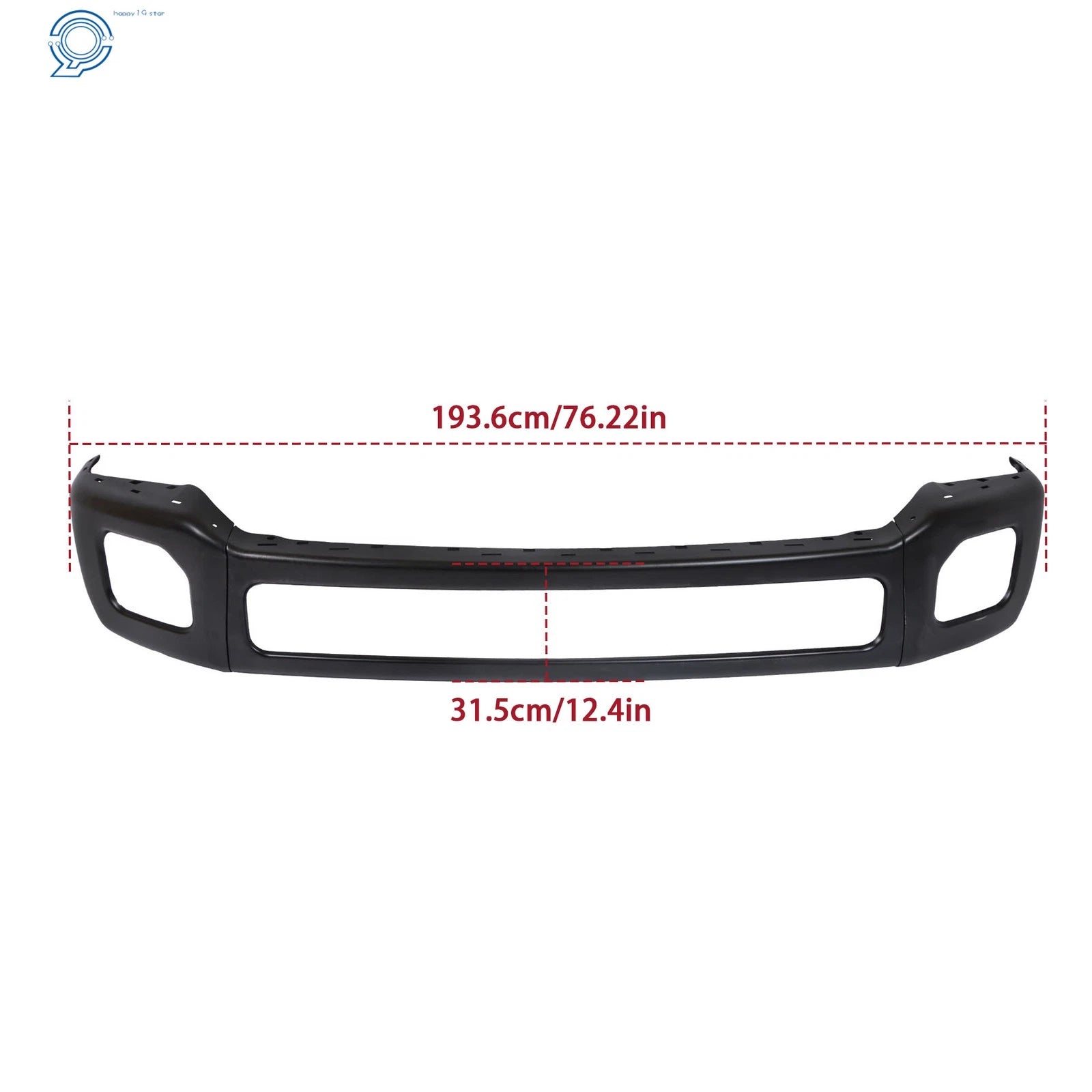 Steel Front Bumper for F-250 F-350 (2011–2016) Chrome/Black with Fog Hole