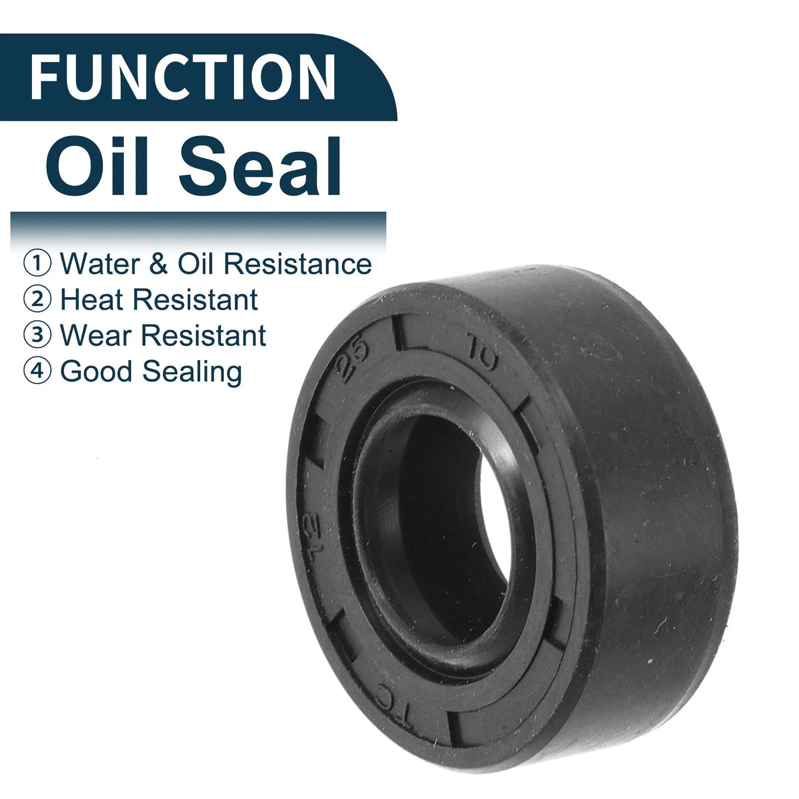Set of 5 Oil Seal Ring NBR Rubber 12x25x10mm for Various Models 