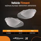 Clear Front Headlight Lens Cover for BMW X6 (2008-2014)