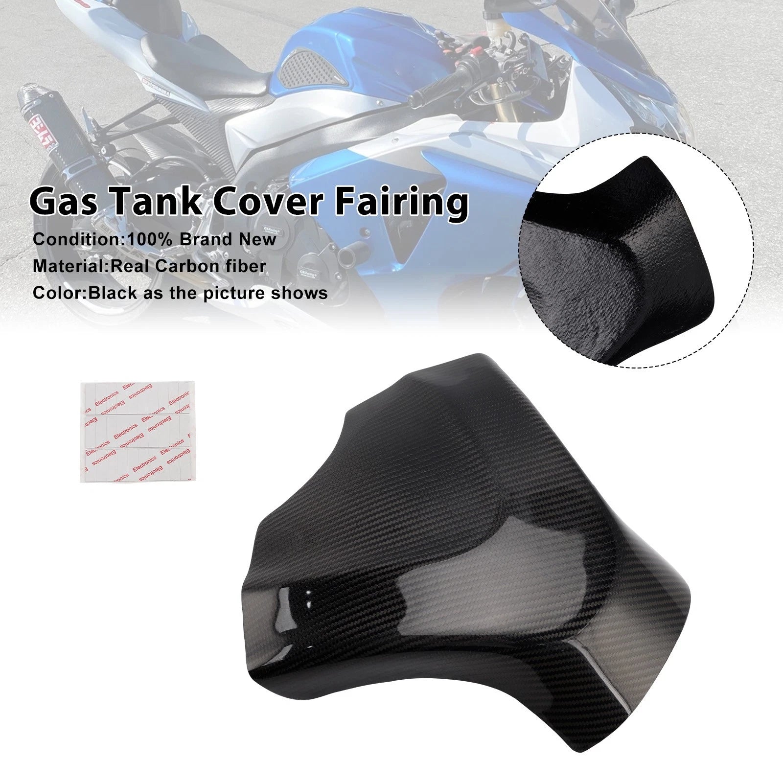 Carbon Fiber Tank Cover Fairing for Suzuki GSXR1000 (2009–2016)