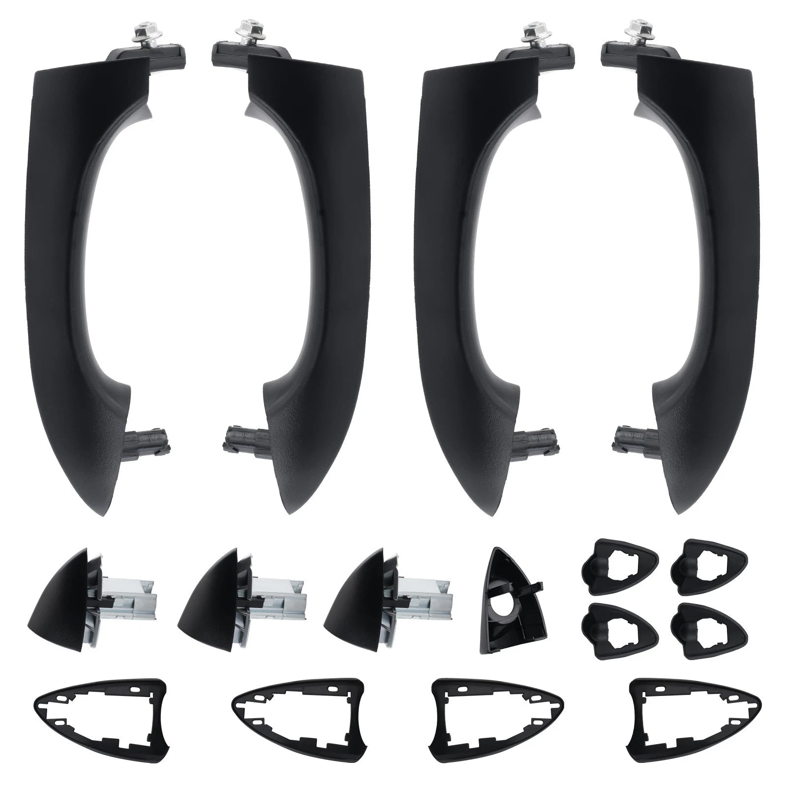 Set of 4 Black Outer Door Handles for BMW X5 (2000–2006)