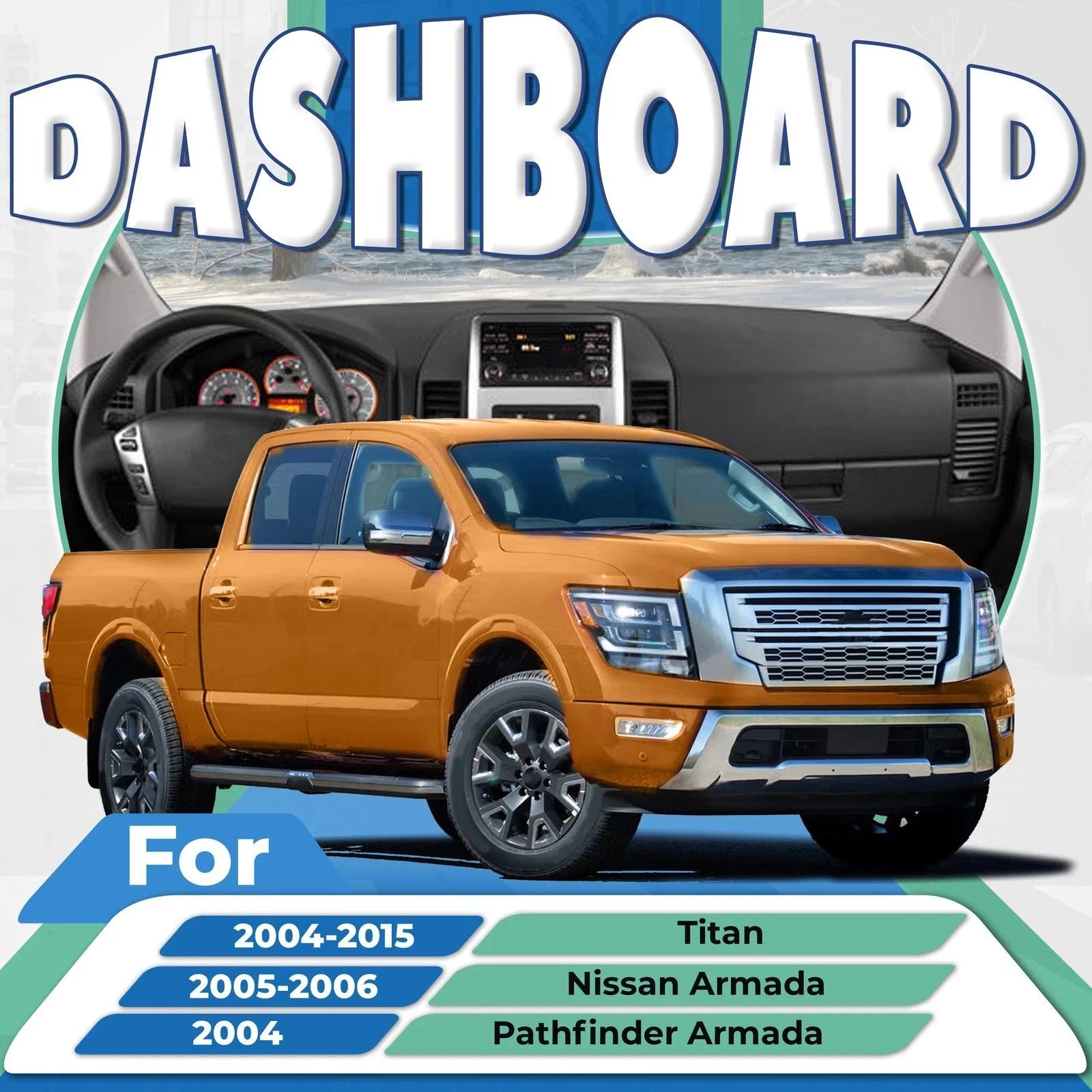 ABS Instrument Panel Lid Dash Console Bezel for Nissan Titan Armada (2004–2007)