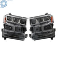 LED Headlights for Chevy Silverado 1500 (2019–2021) Chrome LH+RH