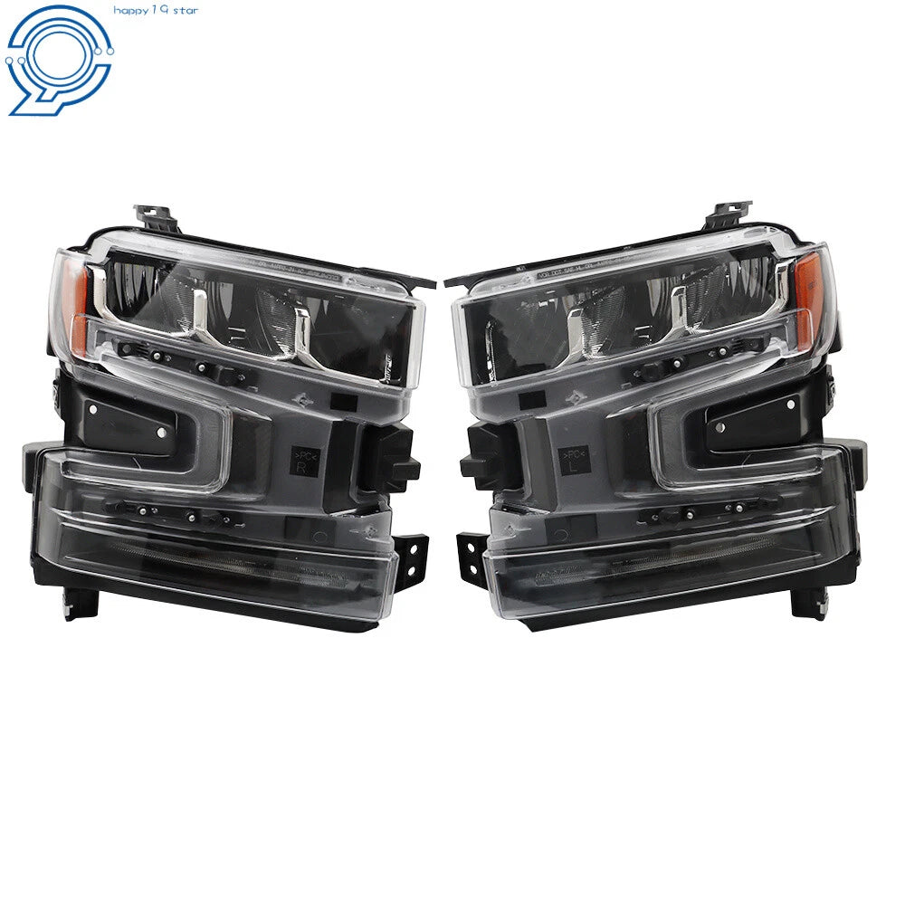 LED Headlights for Chevy Silverado 1500 (2019–2021) Chrome LH+RH
