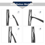 Set of 2 Rear Windshield Wiper Blade Arms for BMW E39 Touring (1996–2003)