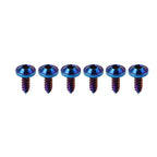 Set of 6 Titanium M5x15mm Torx Head Self Tapping Screws for Automotive Use