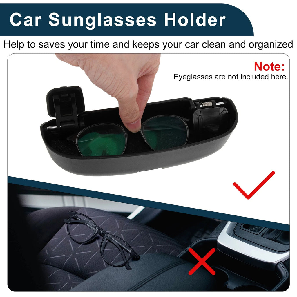 Sunglasses Case for Audi Q3 (2013–2021) Eyeglasses Holder Storage Box Black