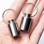 Keychain Pill Holder Case for Compact Waterproof Titanium Organizer