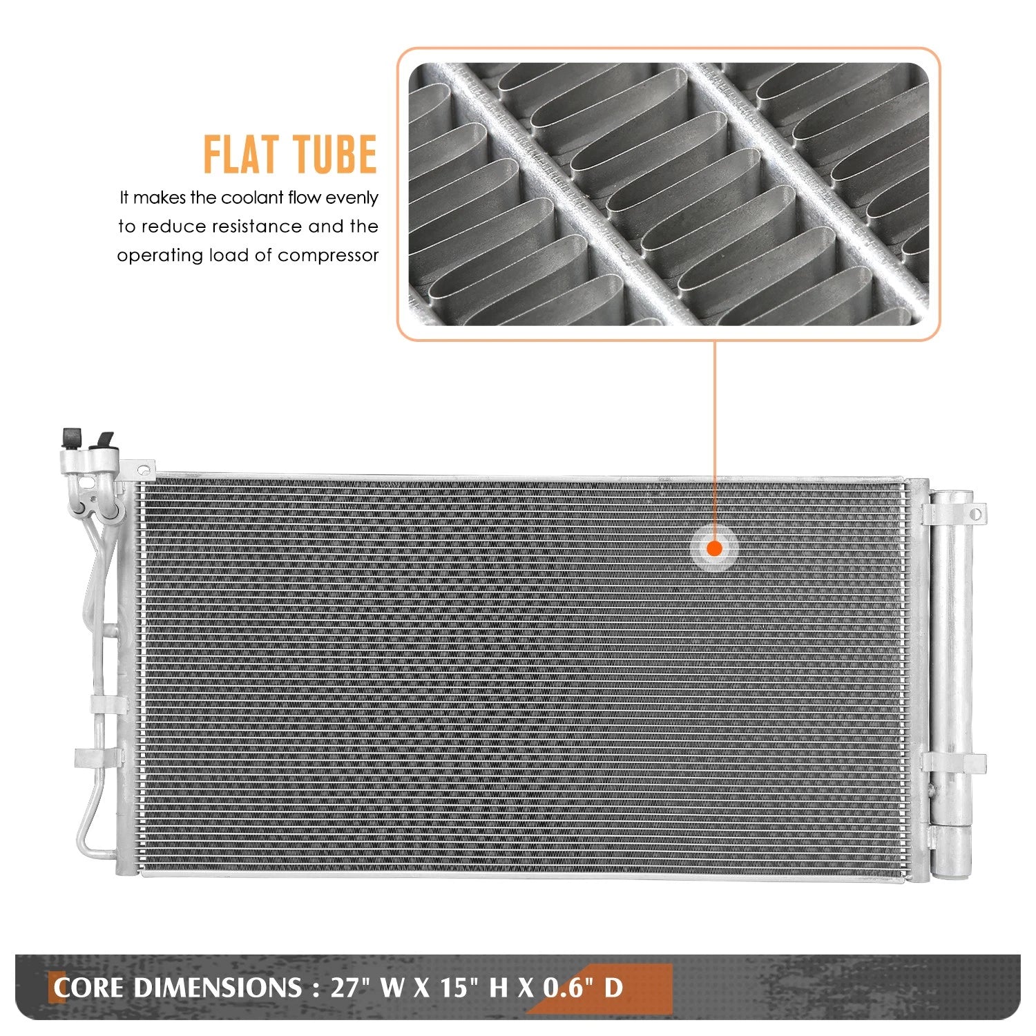 A/C Condenser for Genesis Coupe 3.8L (2010–2012) OE Style Aluminum Core