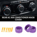 Set of 3 Rear AC Heat Temp Climate Switch Knob Covers for Dodge Durango (2011–2020) - Purple