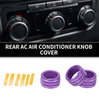 Set of 3 Rear AC Heat Temp Climate Switch Knob Covers for Dodge Durango (2011–2020) - Purple