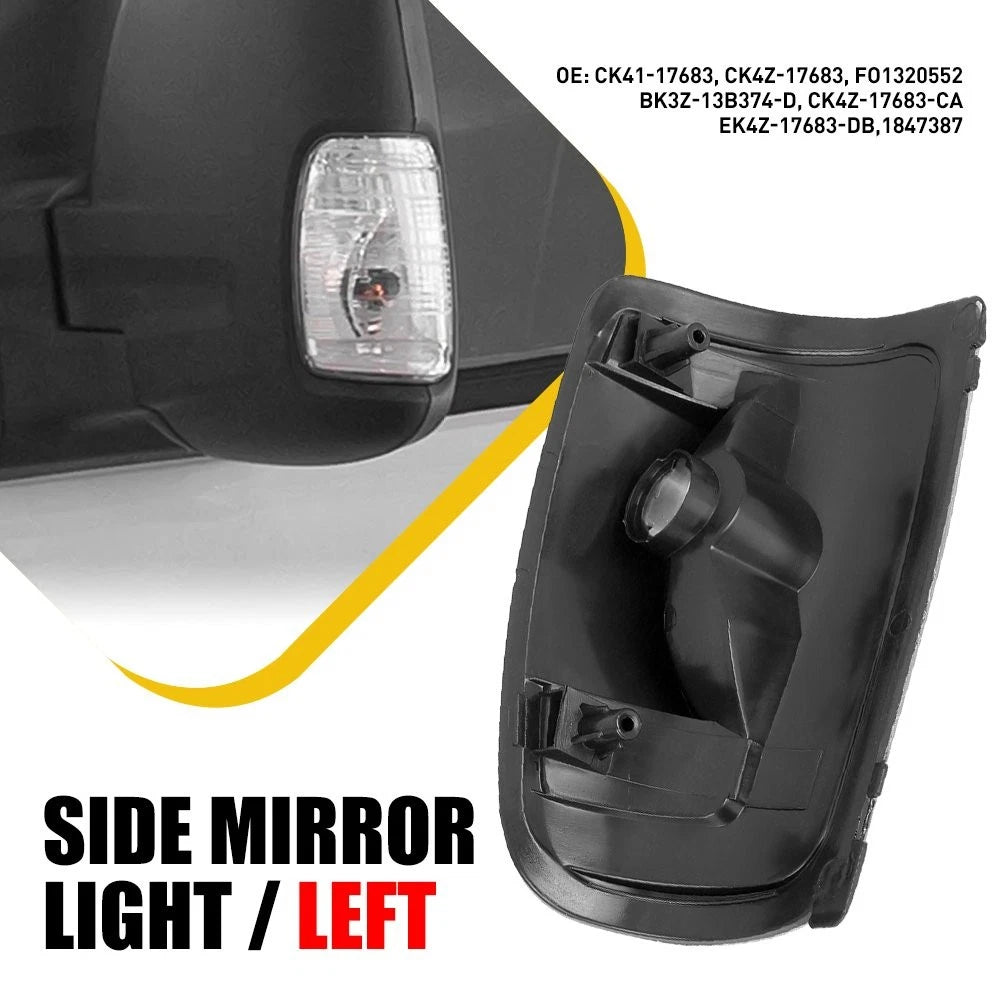 Clear Side Mirror Turn Light Lens for Ford Transit Cargo (2015–2021) Left