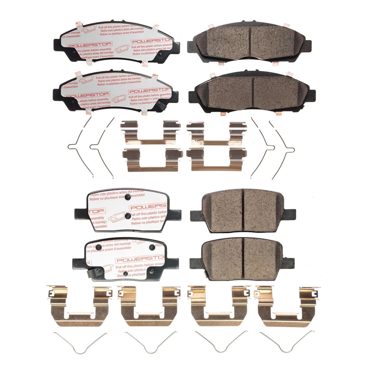 PowerStop Front & Rear Carbon Fiber Disc Brake Pad Kit for Blazer Acadia (2018–2023)