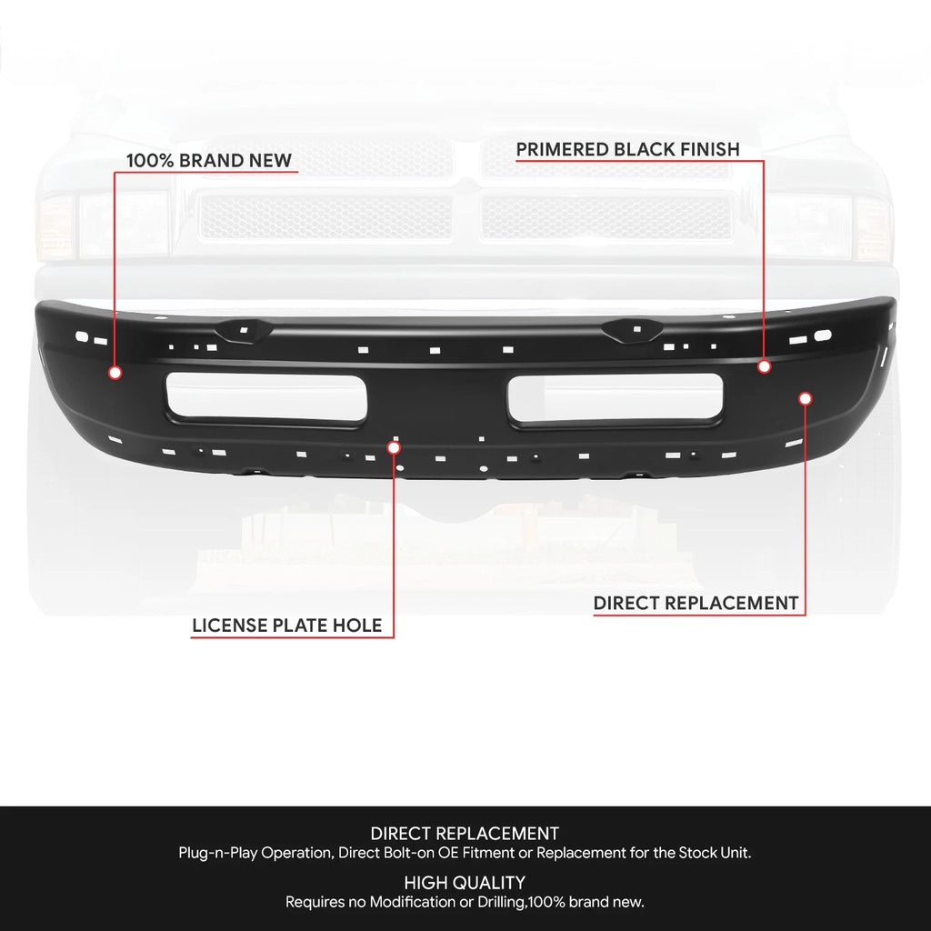 Bumper Headlight Set for GMC C/K Suburban (1994–2000) Black Housing Clear Corner