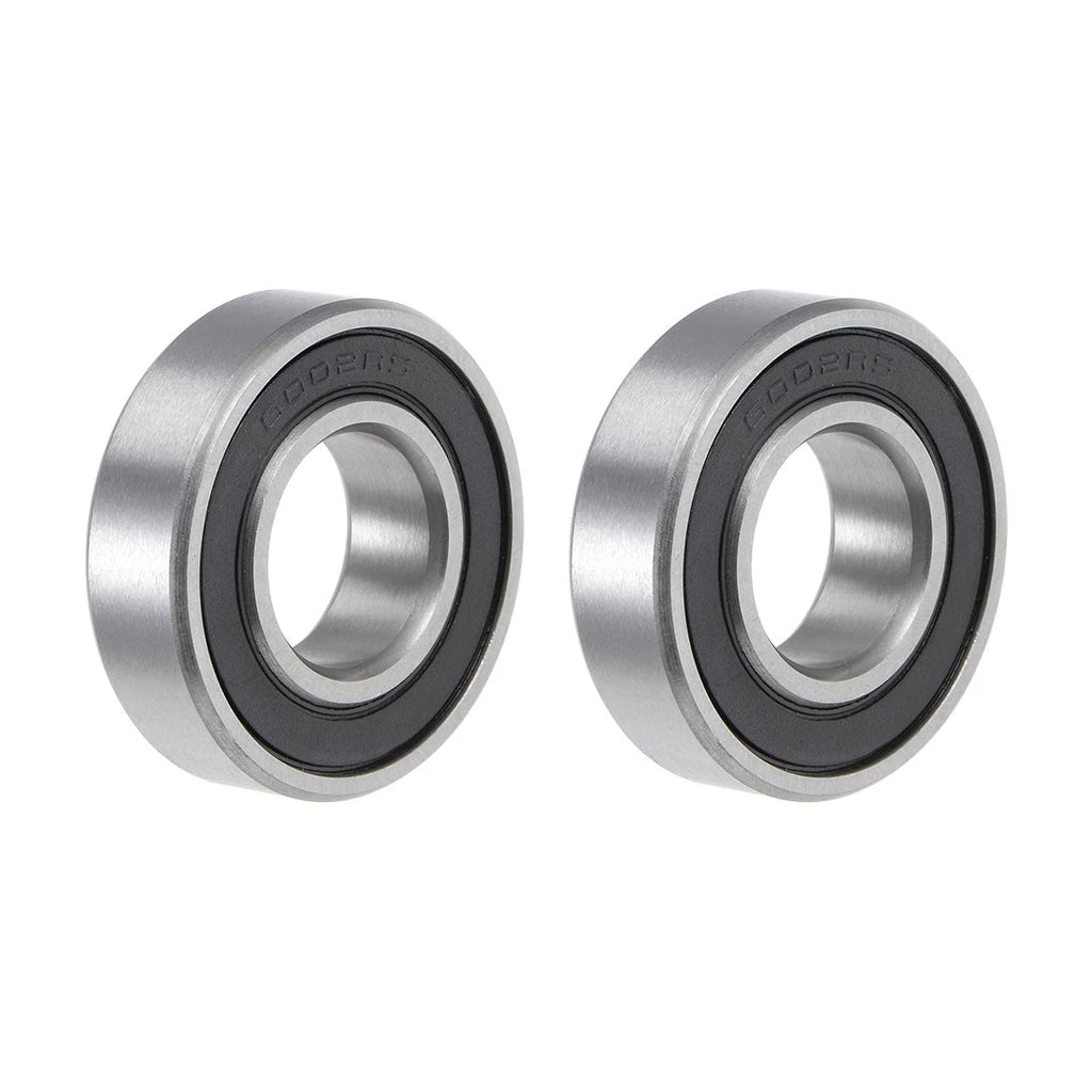 Set of 2 6002-2RS Ball Bearings for Various Applications (15x32x9mm)