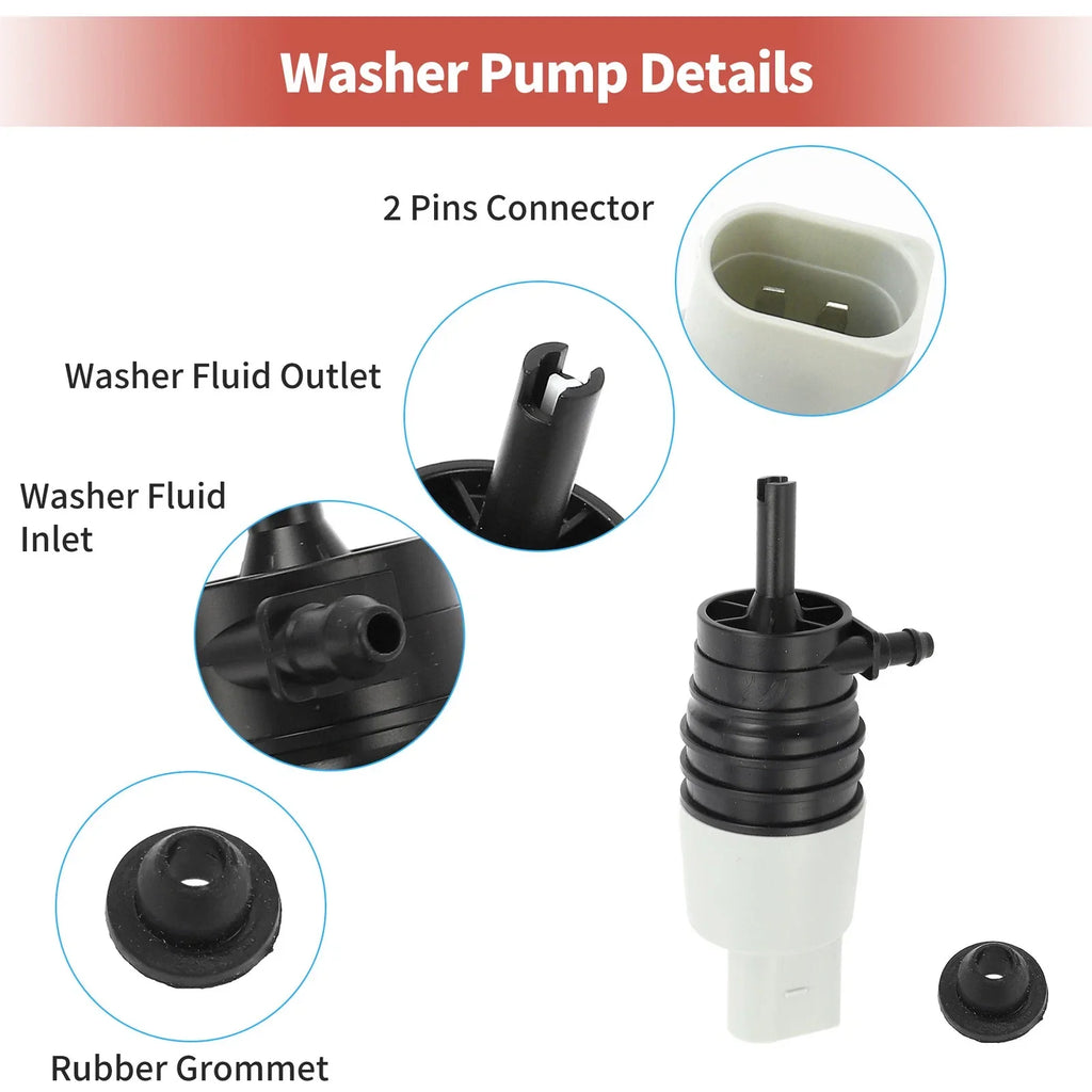 Windshield Washer Pump w/Grommet for Mercedes-Benz C-Class (2015-2023)