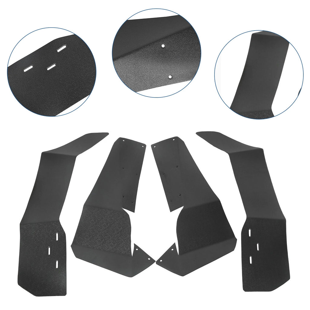 4X Extended Fender Flares Mud Flap for Polaris RZR S 900/4 900/S 1000 (2015–2020)