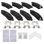 Front & Rear Ceramic Brake Pads for Nissan Frontier (2005–2024) / Suzuki Equator (2009–2012)
