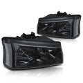 Upper Headlight Lamps Clear Corner Smoked for Chevy Silverado/Avalanche (2003–2006)
