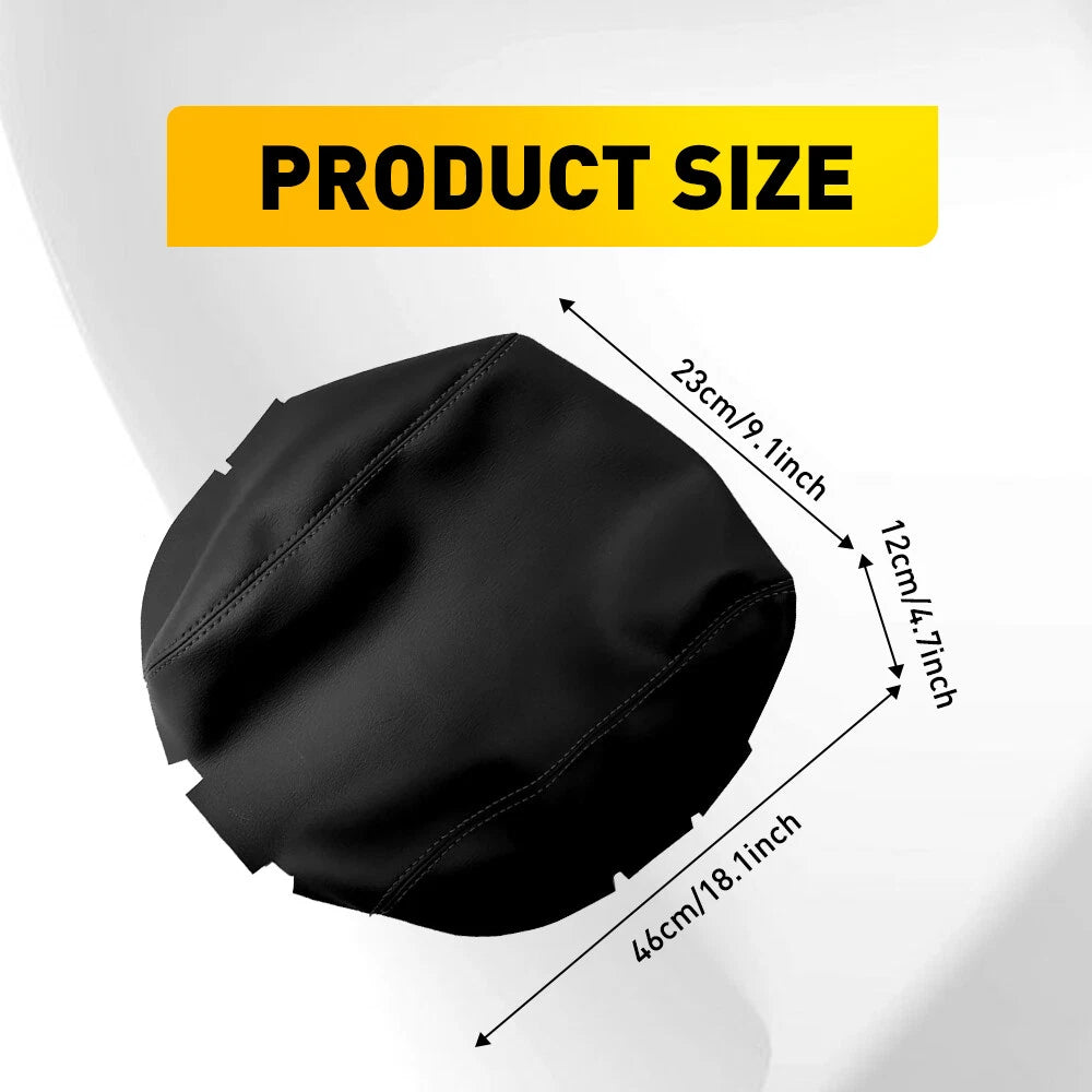 Console Lid Armrest Cover for Infiniti QX60 (2014–2020) Black PU Leather