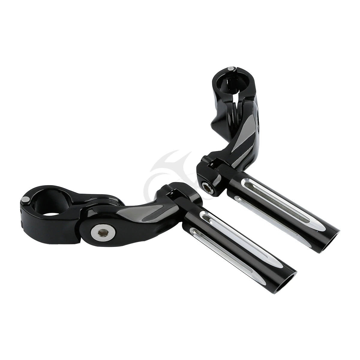 1 1/4" Black Footpeg Short Angled Mount for Harley Road King (1994–2023)