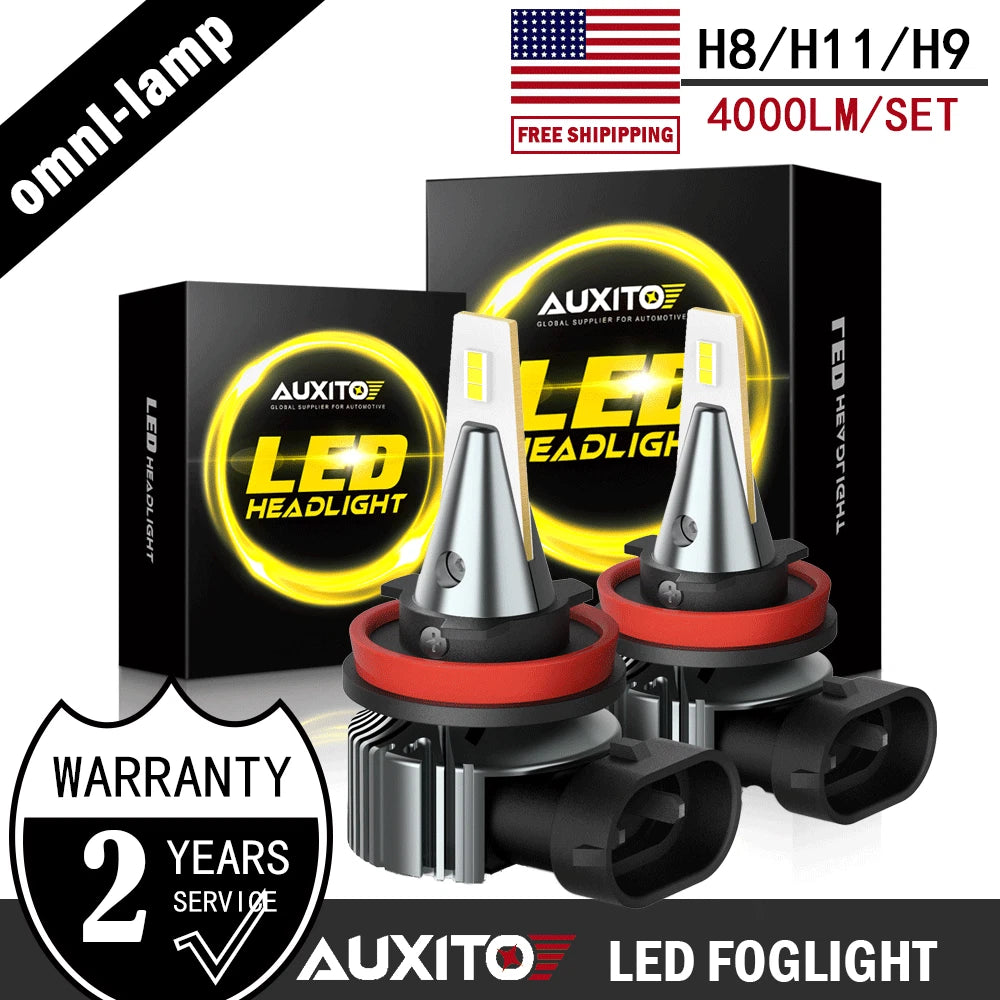 2X H11 H8 H16 Fog Light LED Bulb Conversion Kit for Cars