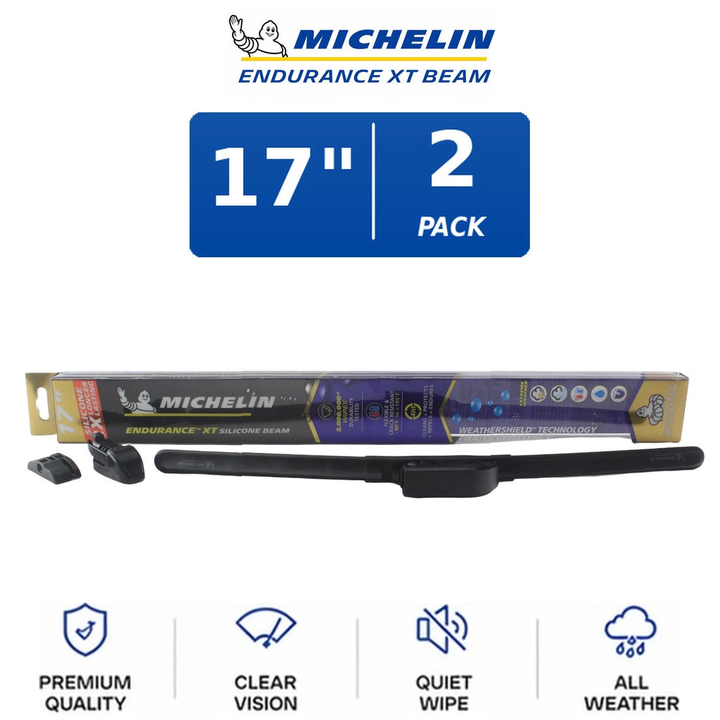 Set of 2 Michelin Endurance XT Beam Wiper Blades 17" for All-Weather