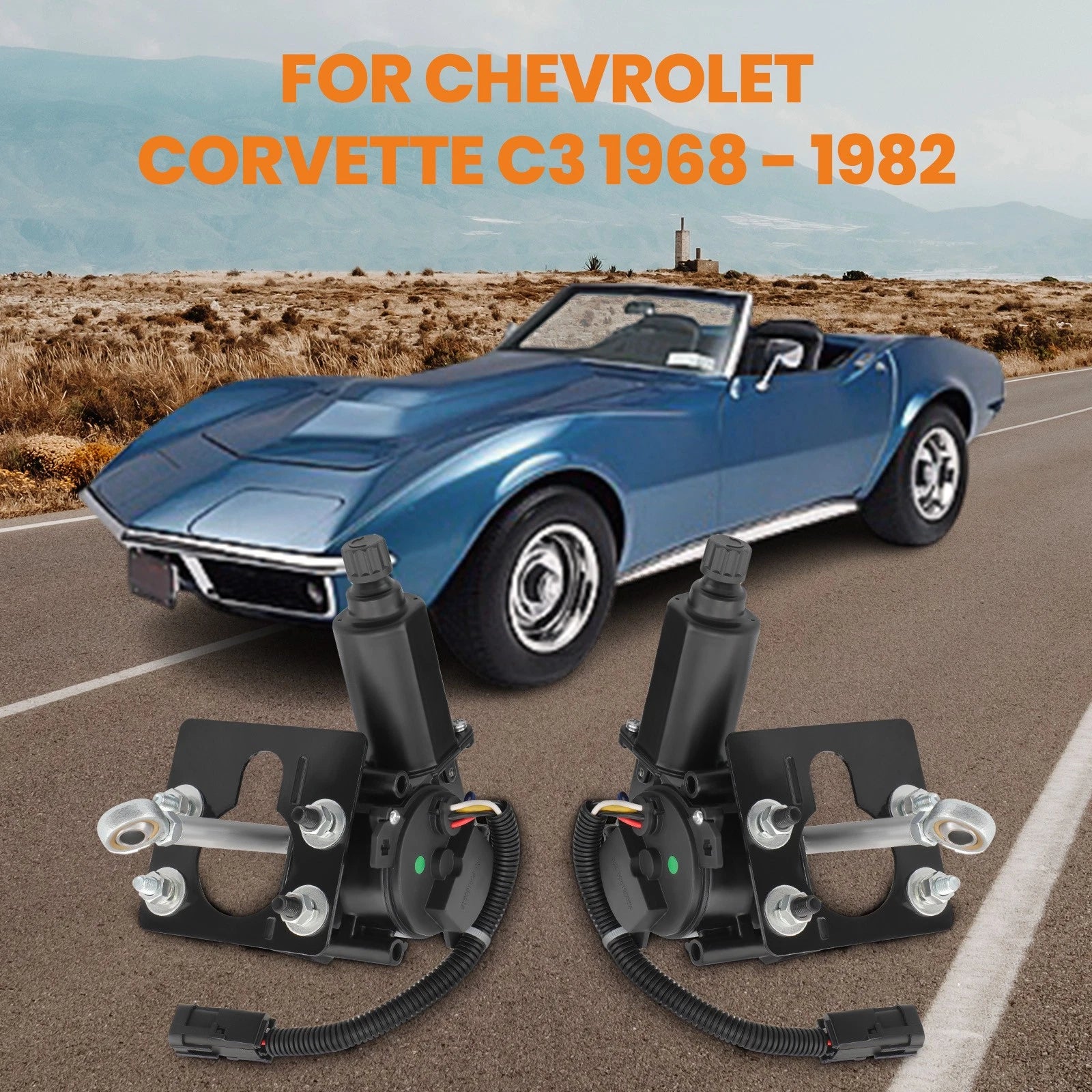 Electric Headlight Conversion Kit for C3 Corvette Stingray (1975-1976)