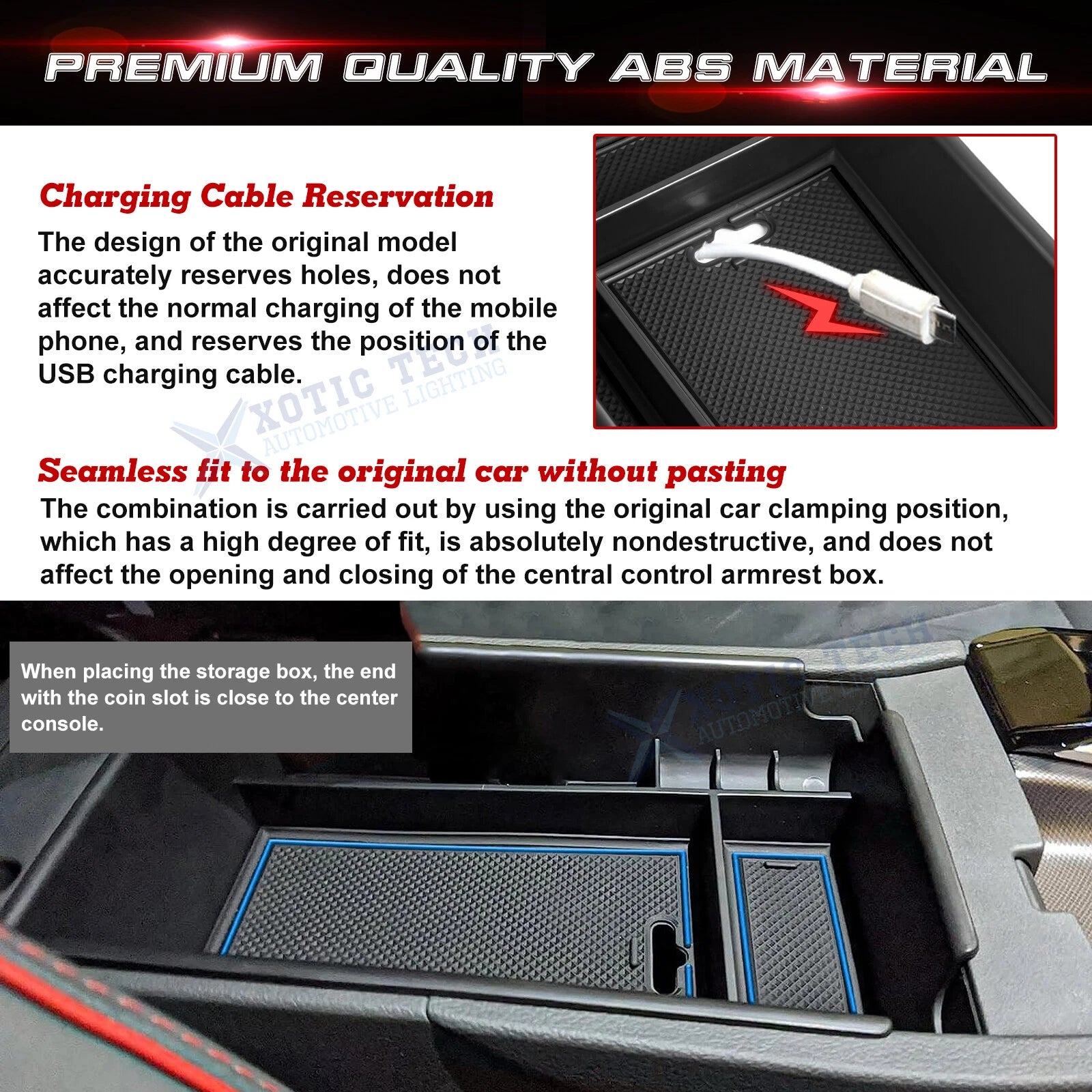 Armrest Box Insert Storage Organizer for Hyundai Sonata N-Line/Limited (2020-2023)