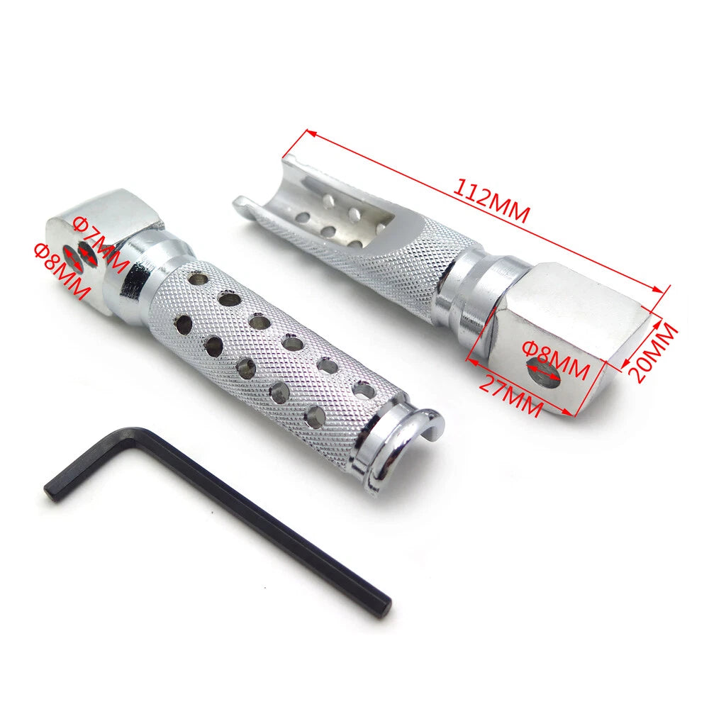 Chrome Front Foot Pegs for Yamaha FZR 600 YZF 600R/750R/1000R R1 R6 FZS1 XJ 600S (1990–2003)