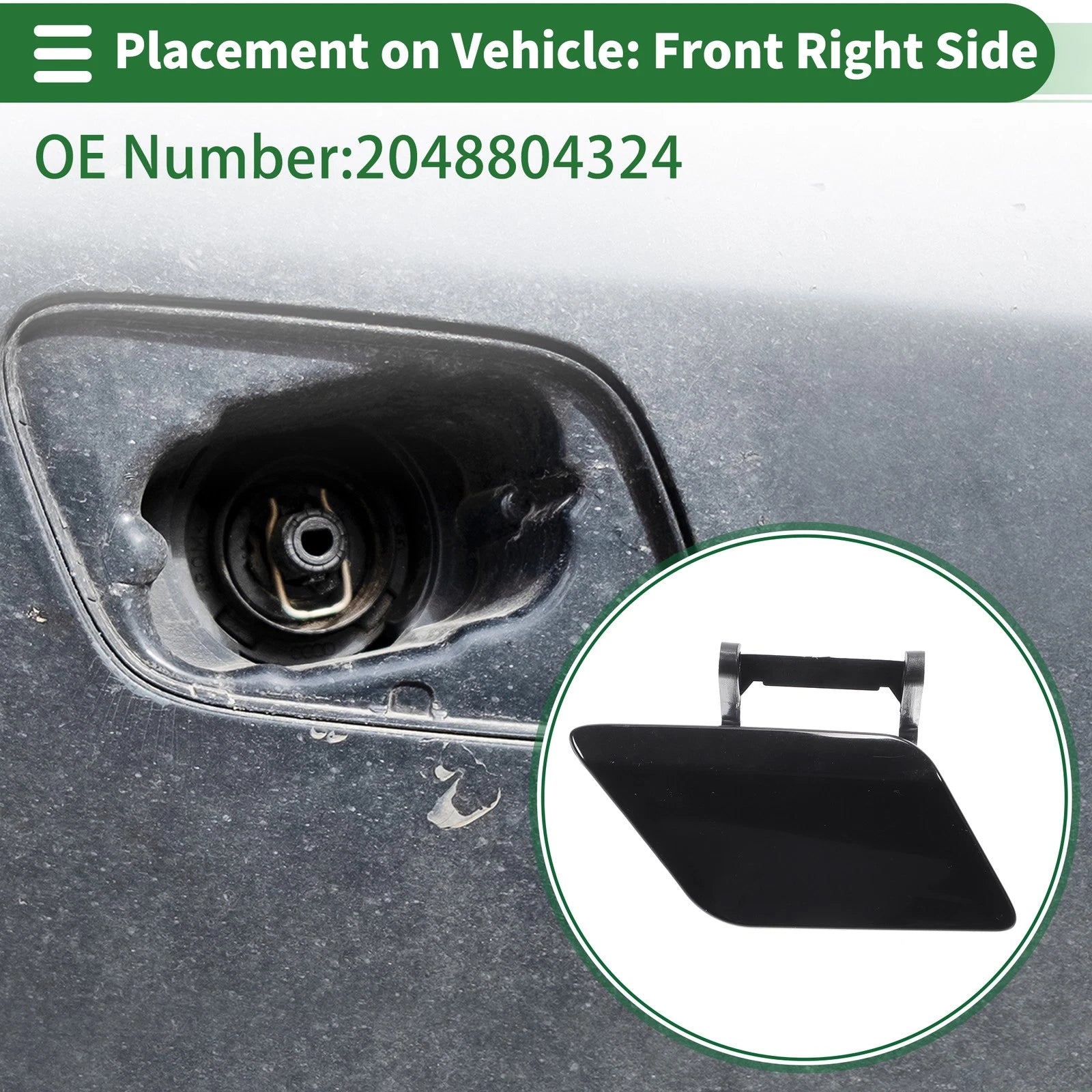 Bumper Headlight Washer Nozzle Cover Cap for Mercedes-Benz 