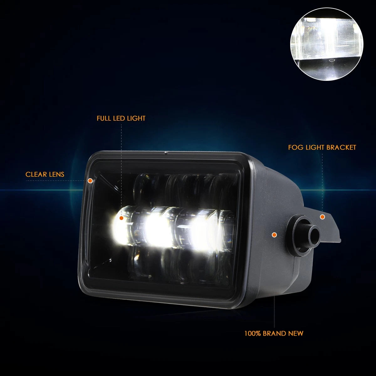Full LED Front Bumper Projector Fog Lights for Ford F150 (2015–2020)