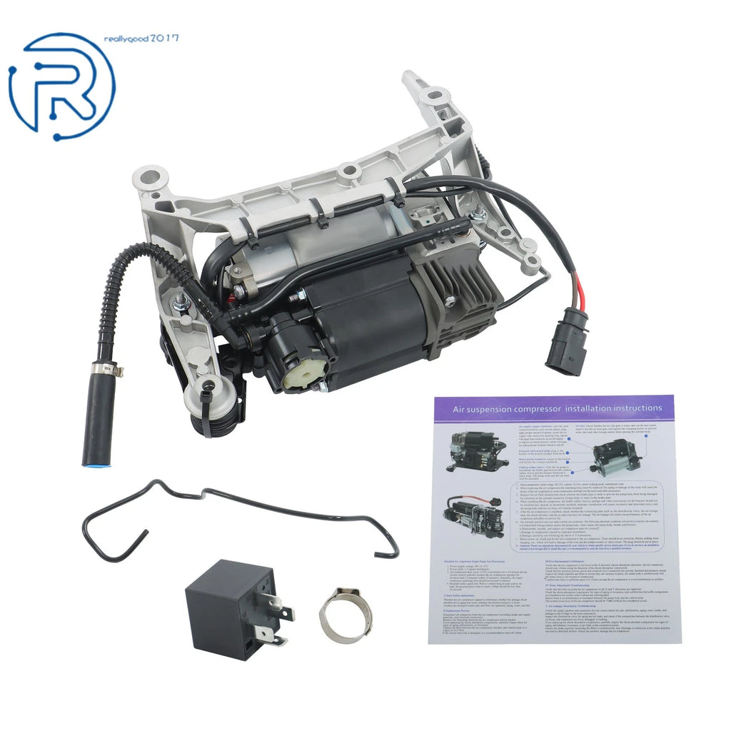 Air Suspension Compressor Pump with Bracket for Porsche Cayenne (2003–2010)