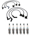Denso Wire Set & 6 Iridium TT Spark Plugs for Mazda 3.0L V6 (0.040)