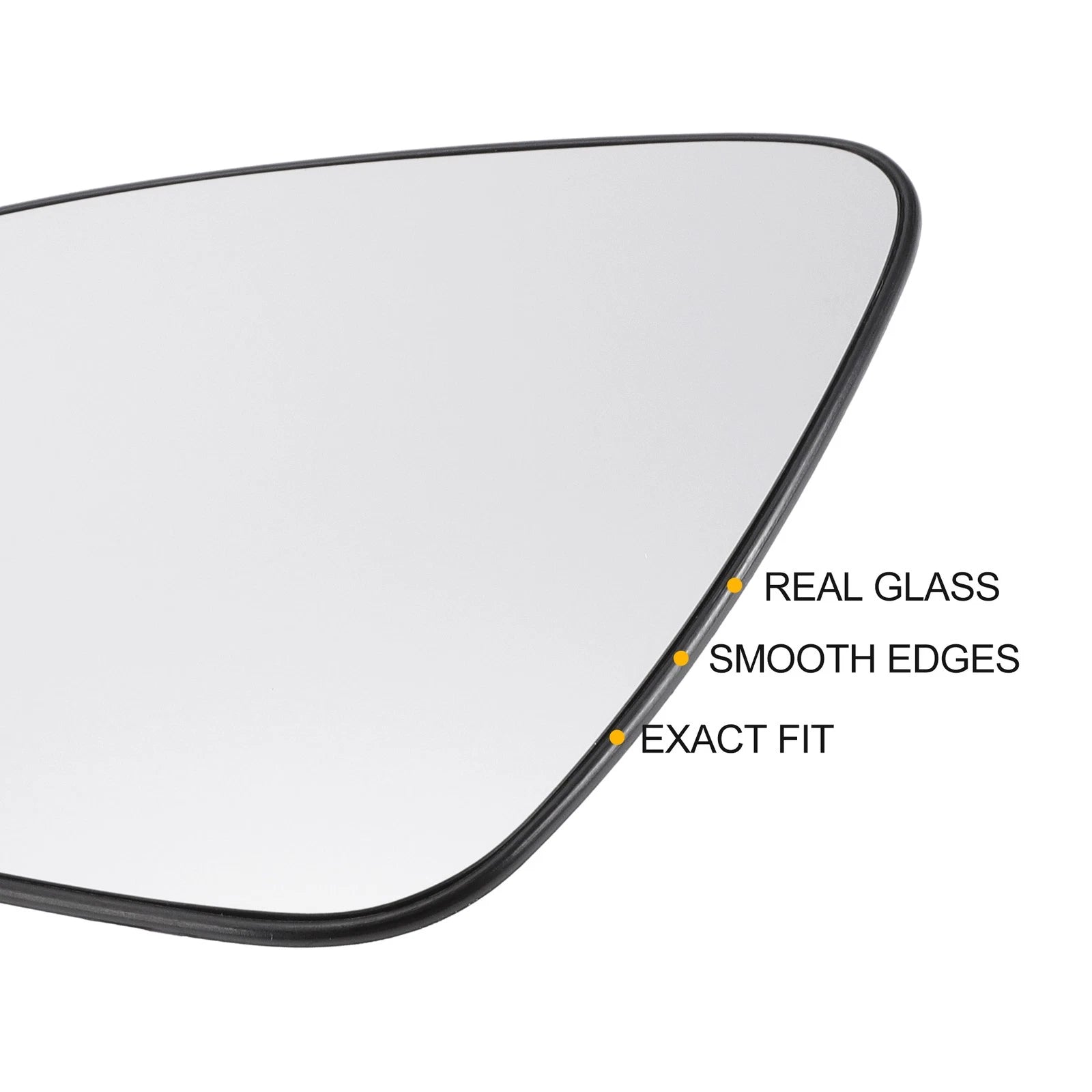 Left Side White Mirror Glass for Peugeot 108 (Non-heated)