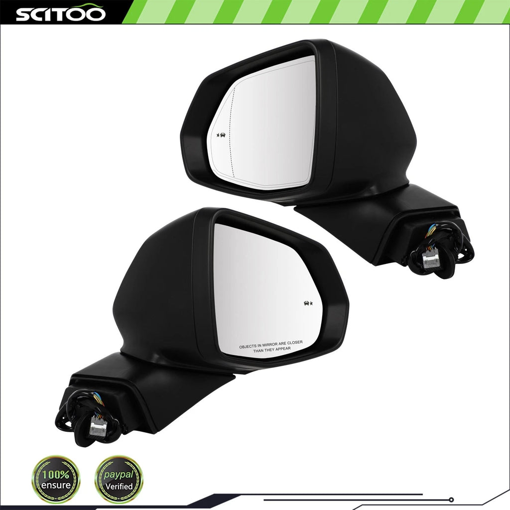 Set of 2 Door Mirrors for Chevrolet Blazer (2019–2021) W/Auto Dimming, Turn Signal