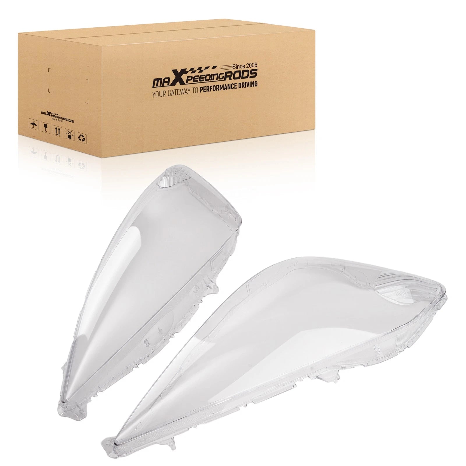 Set of 2 Headlamp Lens Covers for Honda Fit Hatchback (2008–2010) Clear