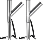 2Pcs Stainless Steel Outrigger Fishing Rod Holder 60° 90° for Universal Fit
