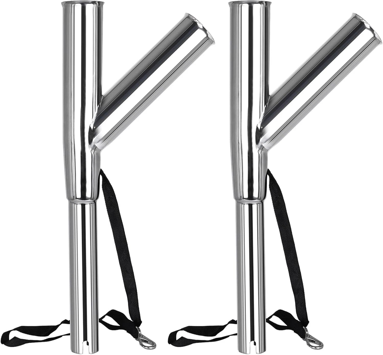 2Pcs Stainless Steel Outrigger Fishing Rod Holder 60° 90° for Universal Fit