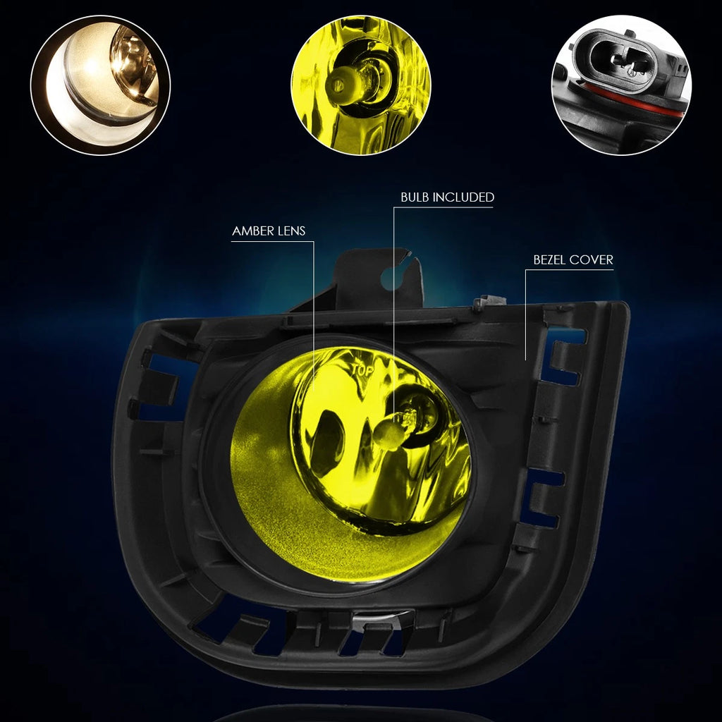 Fog Light Set for Scion tC (2014–2016) - Amber Lens, Switch, Bezel
