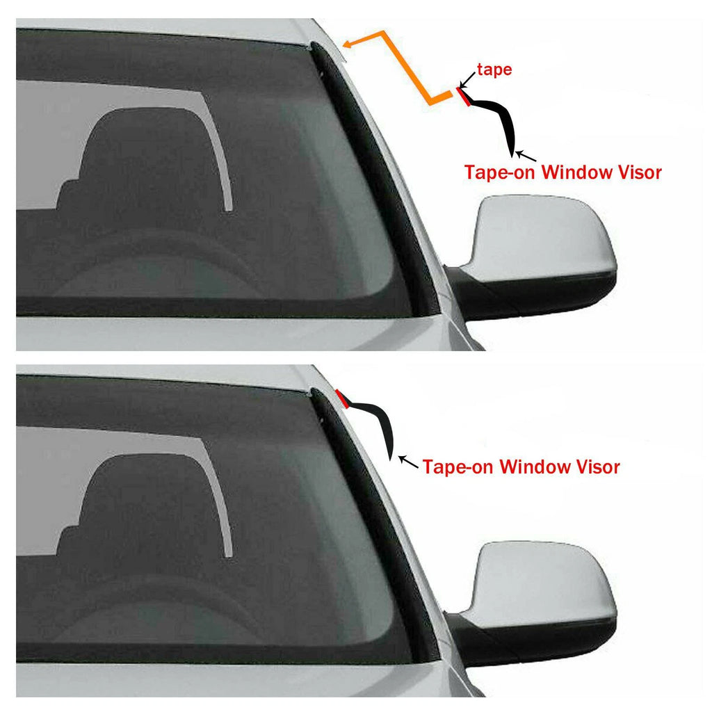 Set of 4 Window Visors for Chevy Silverado GMC Sierra Crew Cab (2014–2018)