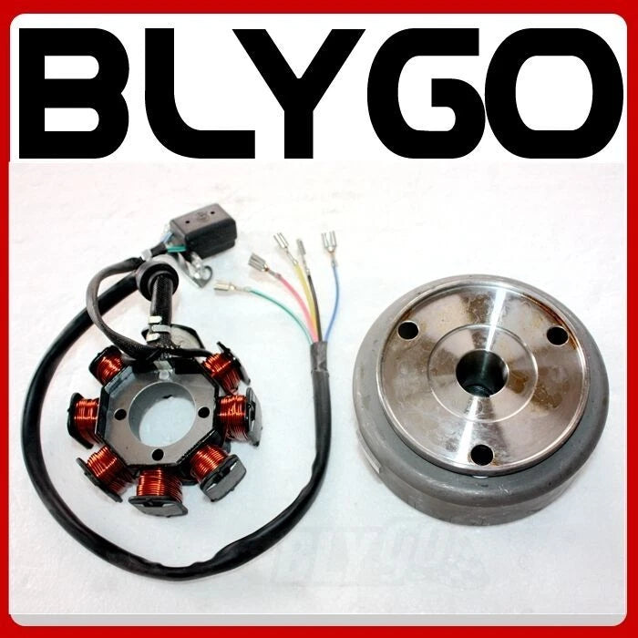 Magneto Stator + Flywheel for 200c 250cc Engine PIT Trail Quad Dirt Bike ATV