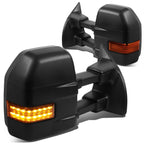 Pair Powered Towing Mirrors for Ford Super Duty (1999–2007) w/Heated, LED Signal