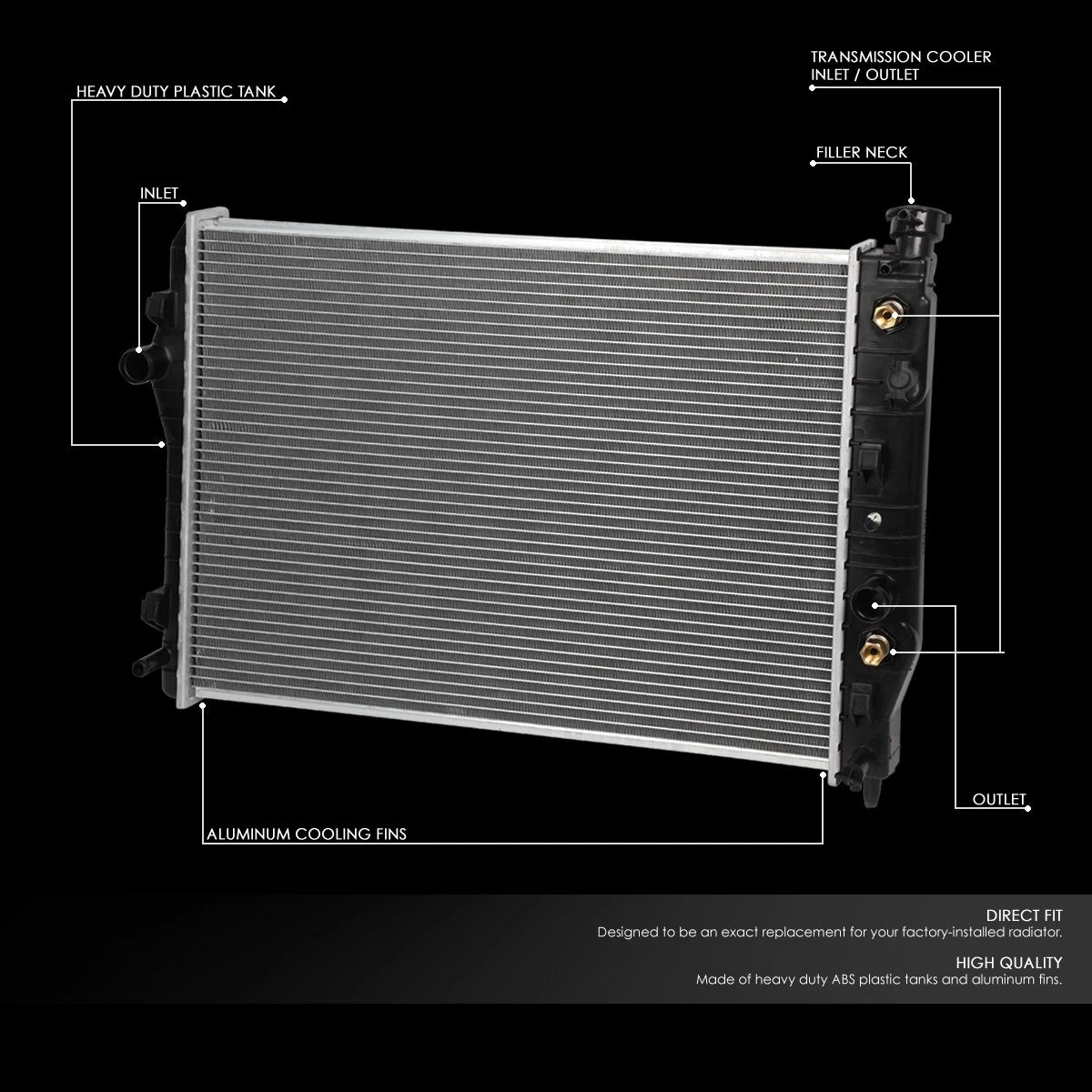 Aluminum Core Radiator for Chevy Camaro Pontiac Firebird 5.7L (1993–2002) DPI 1486