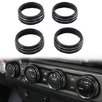 Black AC Climate Control Ring Knob Trim for Toyota Tacoma (2016–2023)