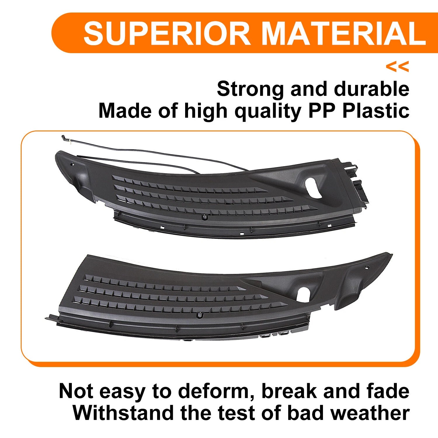 Set of 2 Windshield Wiper Cowl Panel Grille for Ford F150 (2009–2014)