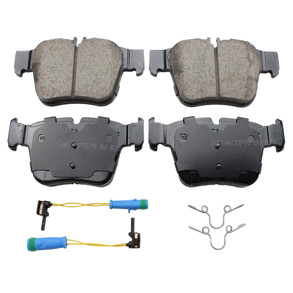 Set of 4 Akebono EURO Rear Ceramic Disc Brake Pads with Sensors for Mercedes-Benz W205 (2015–2023)