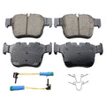 Set of 4 Akebono EURO Rear Ceramic Disc Brake Pads with Sensors for Mercedes-Benz W205 (2015–2023)